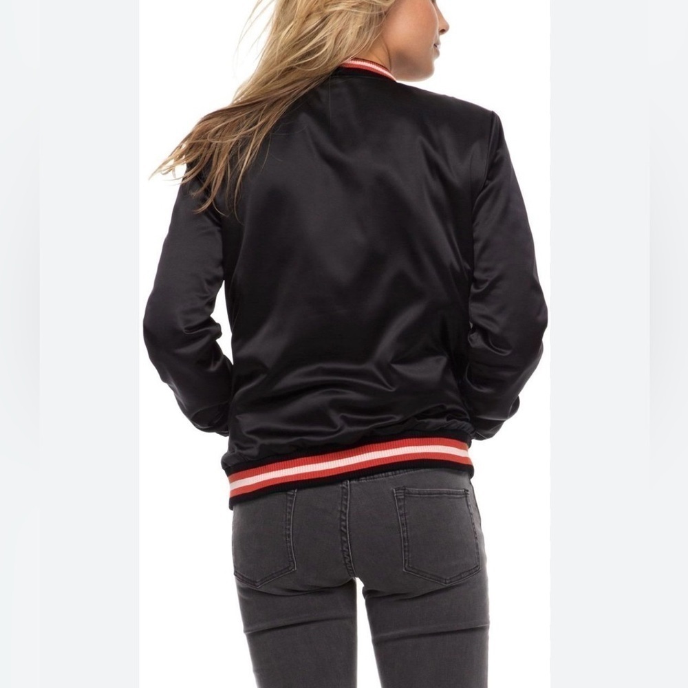 Blockcore Varsity Retro Style Full Zip Up Jacket Size Medium - Picture 3 of 10